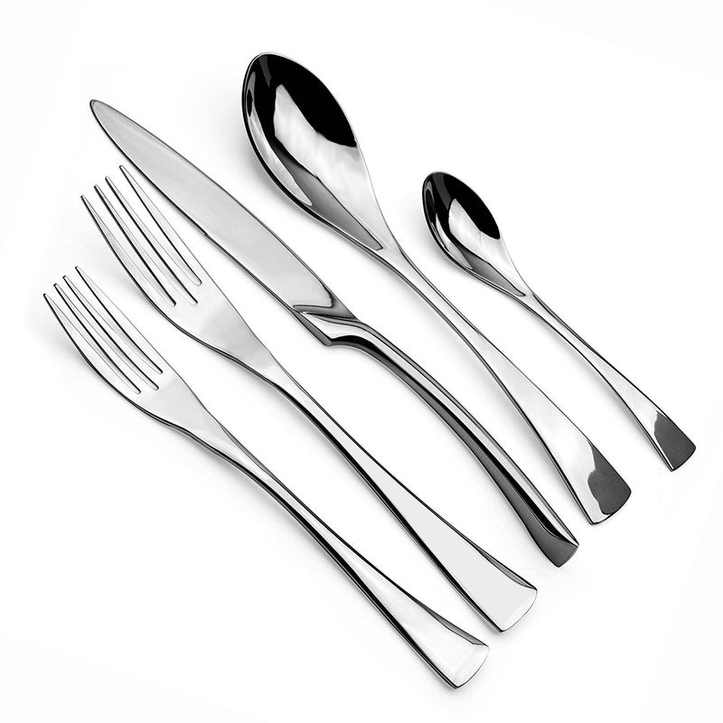 JANKNG 20-Piece 18/10 Stainless Steel Flatware Set, Service for 4 - Image 5