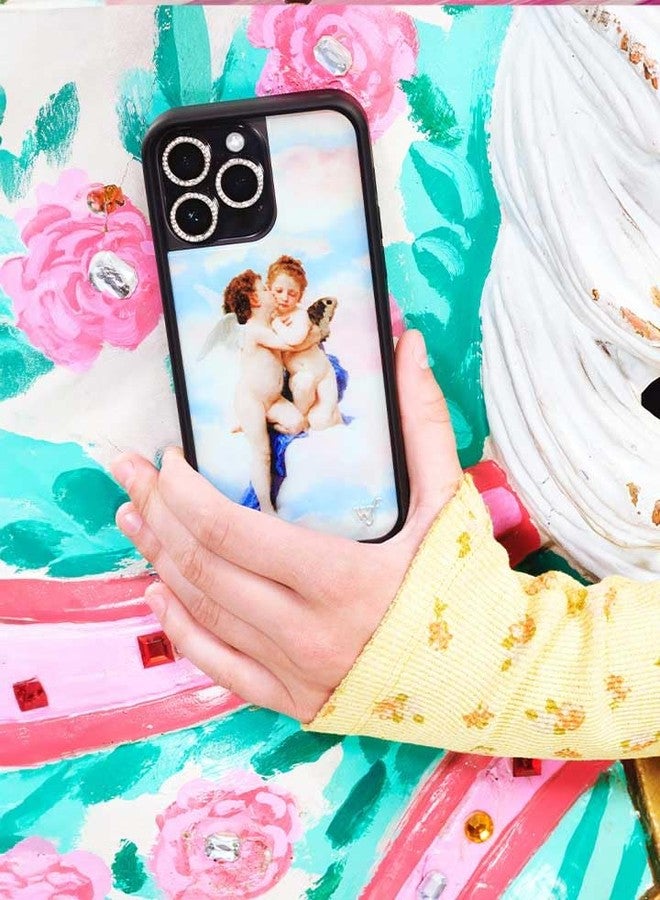 Wildflower Cases - Angels, Compatible with Apple iPhone 16 Pro | Baby Coquette Girl Cherub Blue White Y2K Cute Trendy - Protective Black Bumper, 4ft Drop Test Certified, Women Owned Small Business - Image 5