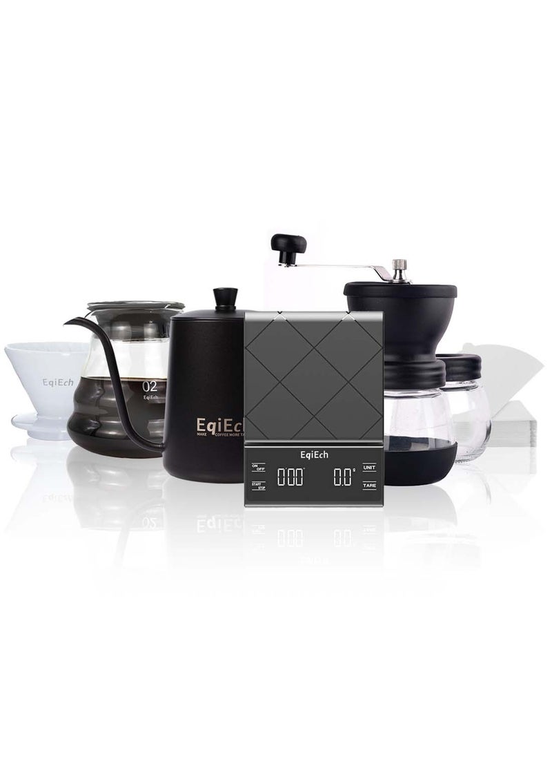 EqiEch Drip Coffee Maker Set V60 Size 02 Specialty Manual Pour Over Coffee Professional Tools Kit Barista 6 in 1  - Image 1