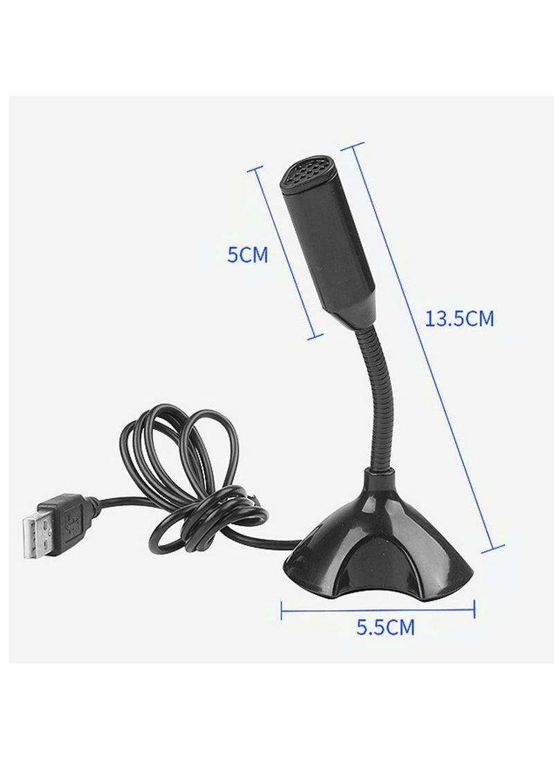Generic 1pcs USB Condenser Microphone with Adjustable Stand - 100-16kHz Frequency Response, 1M Cable, Ideal for Studio, Gaming, and Streaming  - Image 2