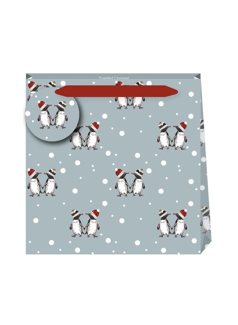 بيني كينيدي Blue Penguin Print Gift Bag Festive
