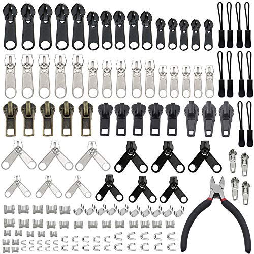 YaHoGa 143 PCS Zipper Repair Kit Zipper Replacement with Install Plier for Bags, Jackets, Tents, Backpacks, Sleeping Bag - Image 1