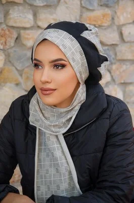 Aişe Tesettür Aisha Hijab Scarf and Beret - 30202