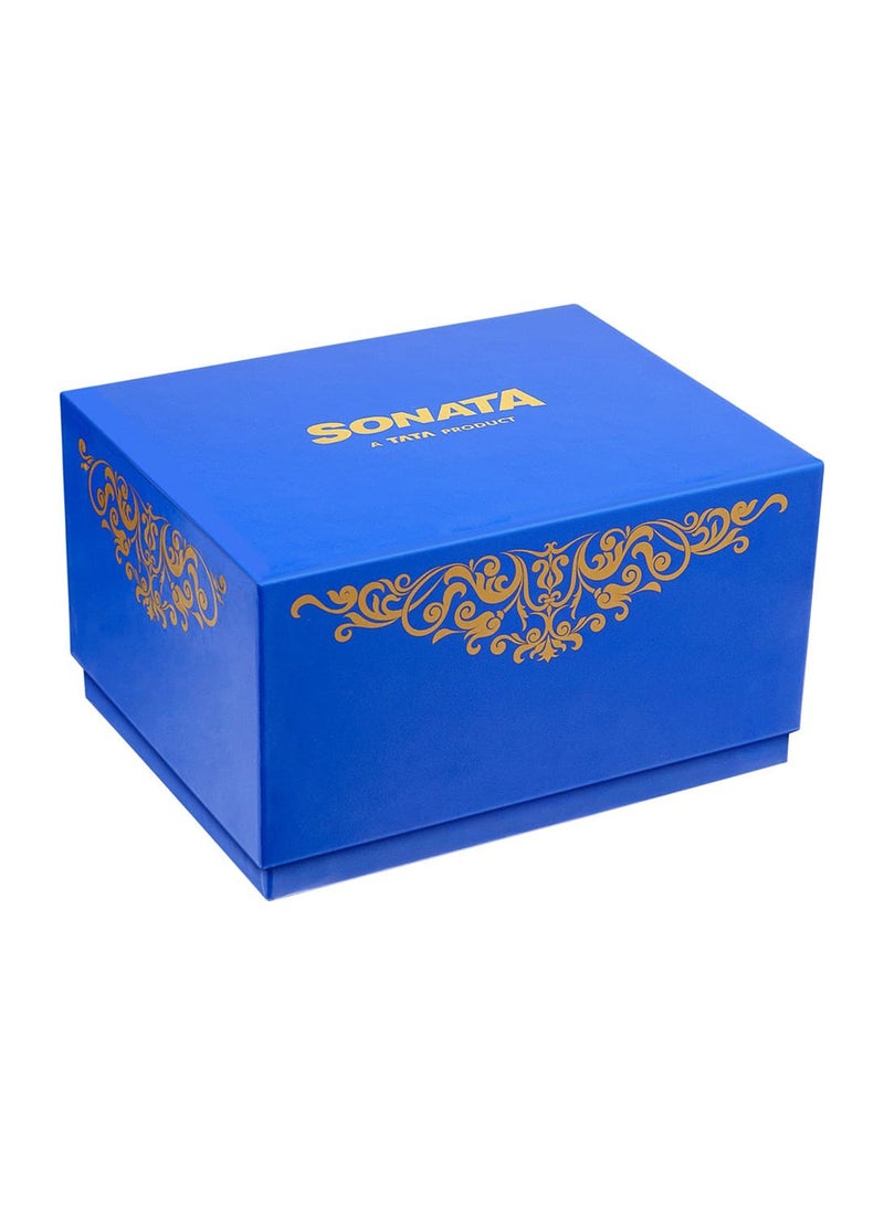 سوناتا ساعة يد جلدية للجنسين بعقارب وشكل دائري - 47 مم - Image 5