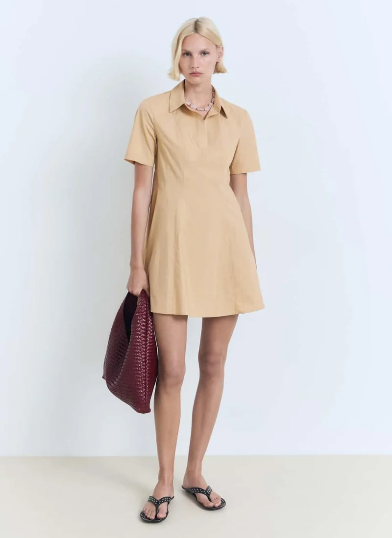 MANGO Short Shirt Dress