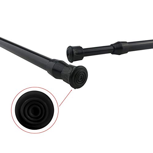 qinnsou Cupboard Bars Tension Rods, 6 Pack Spring Tensions Rods Steel Adjustable Tension Curtain Rod Closet Rod Window Rods (Black, 11.8-20 Inches) - Image 5