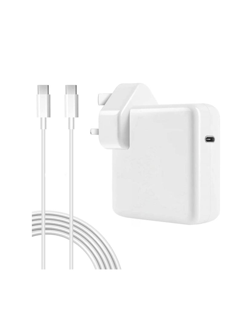 Terabyte 96W USB-C Fast Charger Replacement Type C Power Adapter Compatible With MacBook Pro 16/15/14/13'', for MacBook Air, MacBook 12'', Included USB C to C Cable (6.57ft/2m) - Image 1