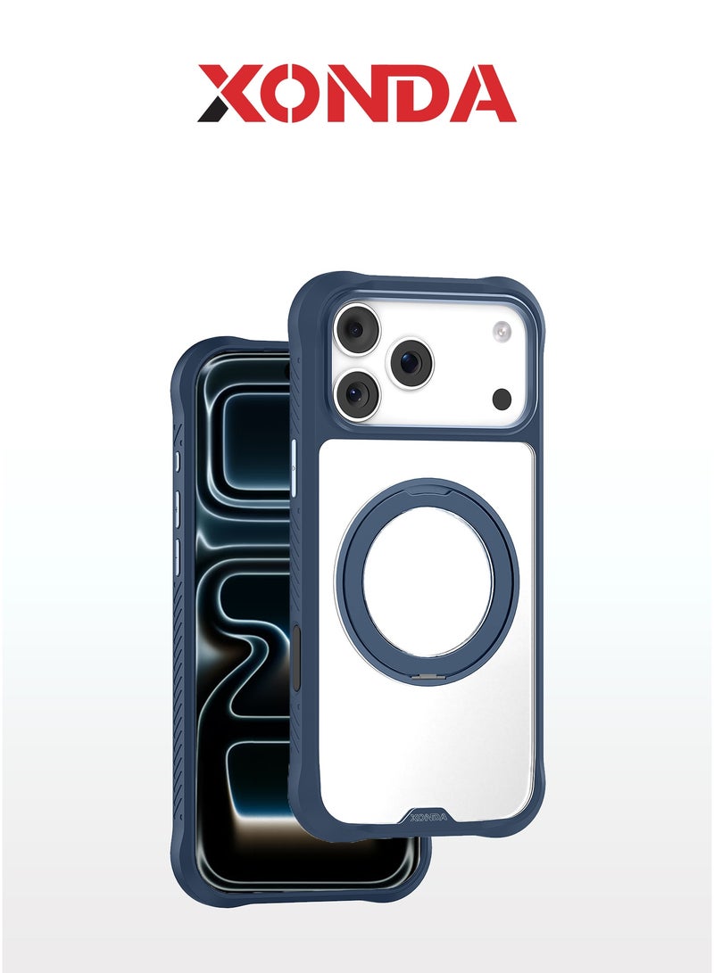 Xonda ArmorX iPhone 17 Pro Max MagSafe Case  Midnight Blue - 360 Degree Rotating Stand, Military Grade Rugged Protection, Scratch and Shock Resistant, MagSafe Compatible - Image 1