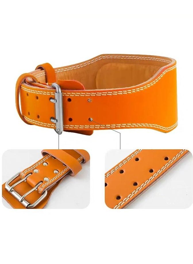 VALEO Genuine Leather Weight Lifting Belt Size L-130 CM, Light Brown  - Image 3