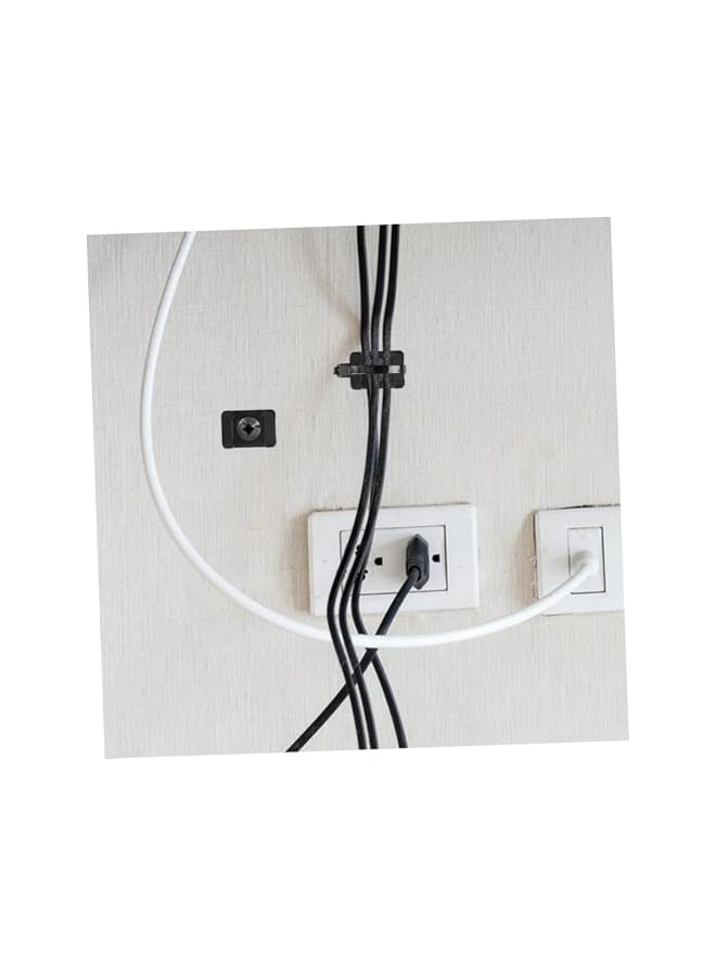 PROMASS promass 100pcs Wire Holder Cable Organization Cable Tie Mounts Zip Tie Holders Cable Ties Wire Clamps Cable Tie Base Cable Tie Mount Base Cable Mounts Cable Zip Ties Holders Abs Black  - Image 4