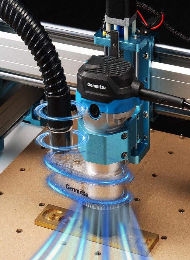 Genmitsu 65mm & 69mm CNC Dust Shoe, Compatible with Most 65mm/69mm Spindle Motor and Compact Router, Hose Adapter Inner Diameter 38mm (1.5″), Transparent - Image 3