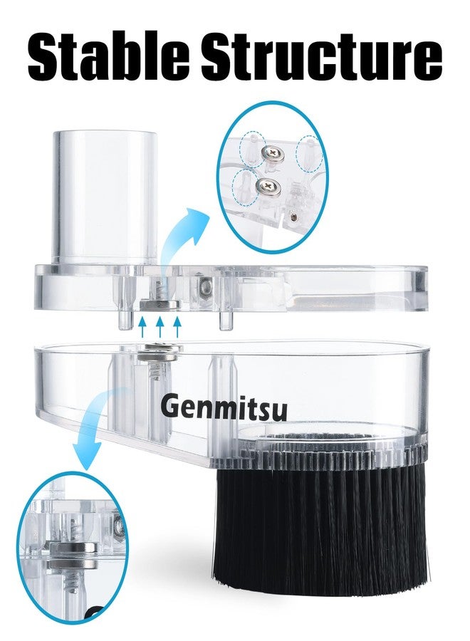 Genmitsu 65mm & 69mm CNC Dust Shoe, Compatible with Most 65mm/69mm Spindle Motor and Compact Router, Hose Adapter Inner Diameter 38mm (1.5″), Transparent - Image 4
