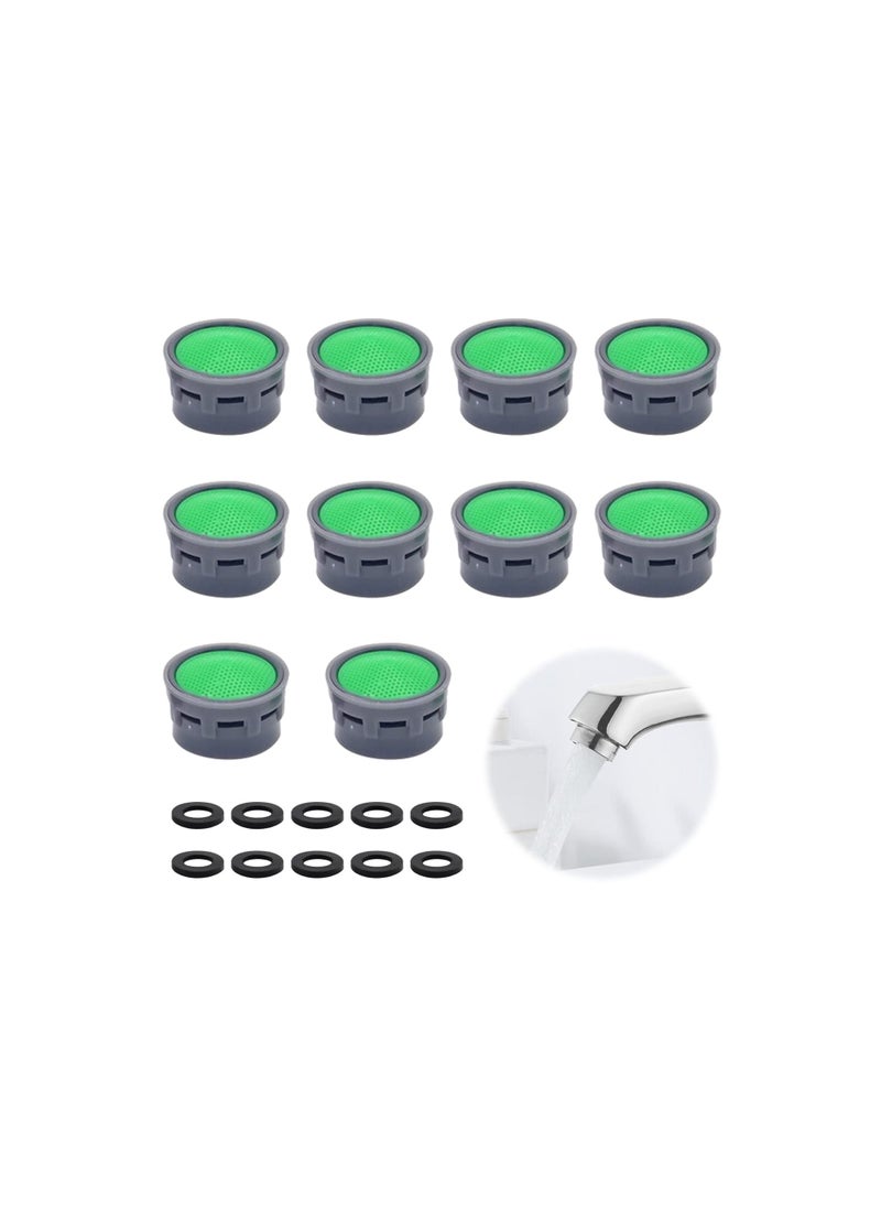 30 Pack Faucet Aerators with Gaskets, Filters, and Limiters for Bathroom and Kitchen Accessories - Replacement Parts for Green Sink Taps, Dimensions: 2.1*1.8*1.1cm. - Image 1