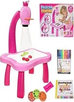 Generic Drawing Projector Table for Kids, Trace and Draw Projector Toy with Light & Music, Child Smart Projector Sketcher Desk, Learning Projection Painting Machine for Boy Girl 3-8 Years Old