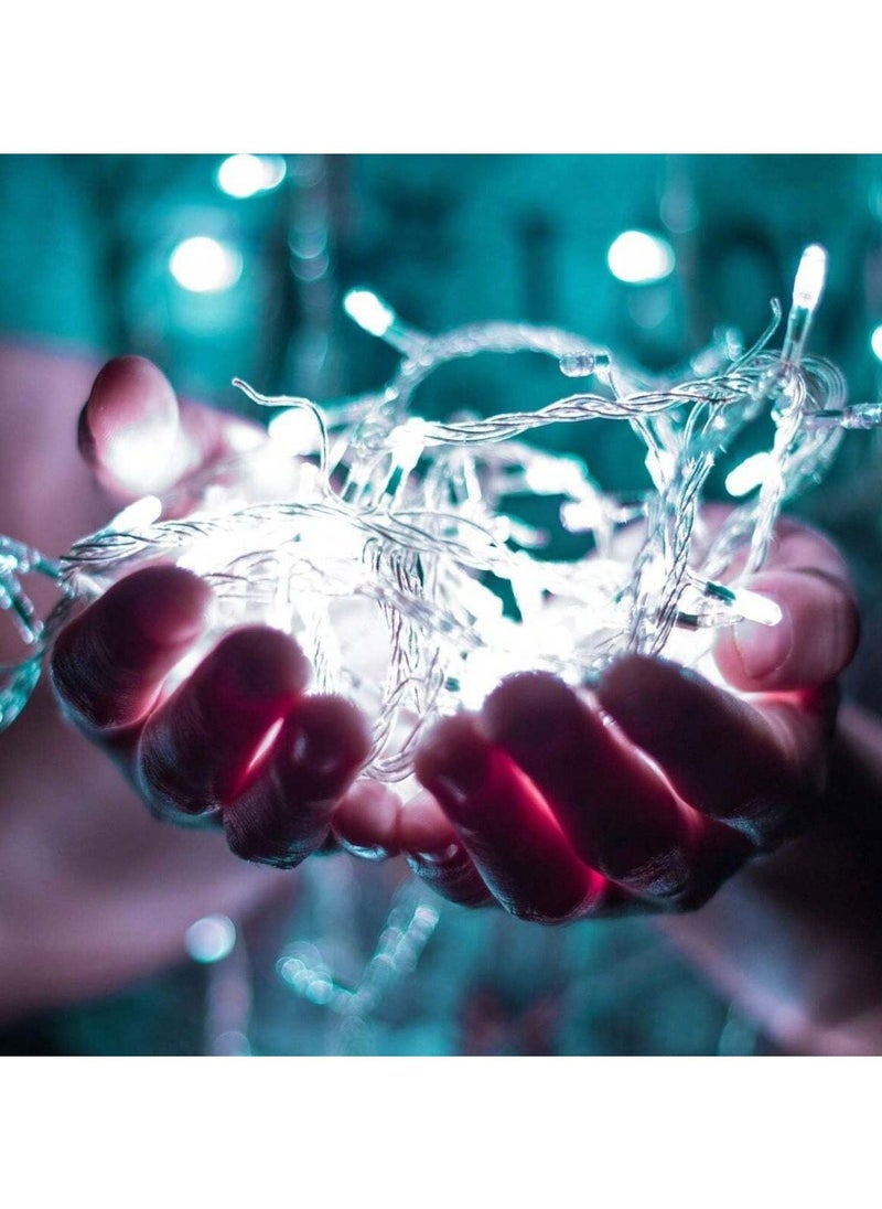 Generic USB-Powered Silvery Wire Fairy String Lights – 10m with 100 LEDs, 8 Lighting Modes, Remote Control – Perfect for Christmas, Weddings, Ramadan, Diwali, and Festive Home Decorations  - Image 3