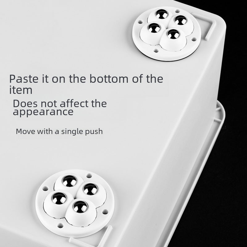 Mobile implementation of adhesive universal casters can be pasted universal wheel coffee table furniture non-perforated paste pulley rotation(Double-ball steel ball) - Image 5