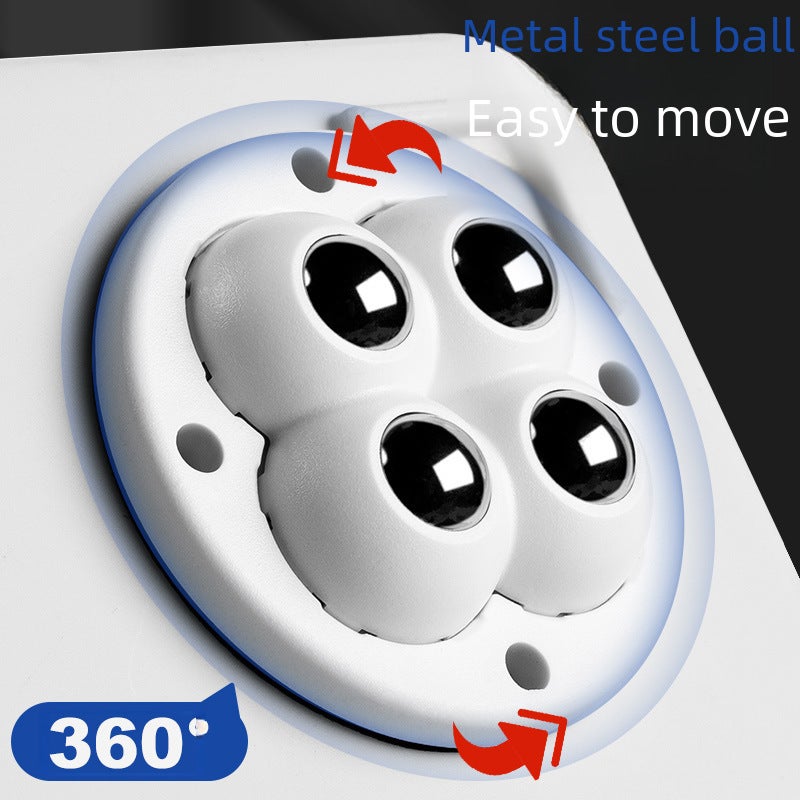 Mobile implementation of adhesive universal casters can be pasted universal wheel coffee table furniture non-perforated paste pulley rotation(Double-ball steel ball) - Image 2