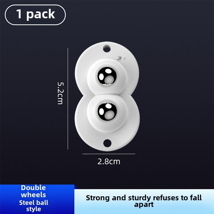 Mobile implementation of adhesive universal casters can be pasted universal wheel coffee table furniture non-perforated paste pulley rotation(Double-ball steel ball) - Image 1