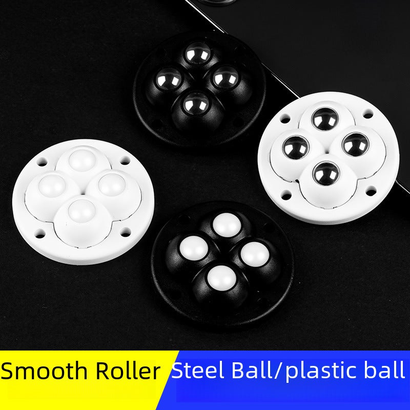 Mobile implementation of adhesive universal casters can be pasted universal wheel coffee table furniture non-perforated paste pulley rotation(Double-ball steel ball) - Image 4