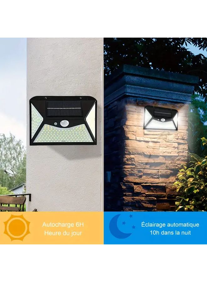 4 حزمة من مصابيح LED الشمسية البيضاء للخارج مع مستشعر الحركة IP65 لجدار الحديقة - Image 5
