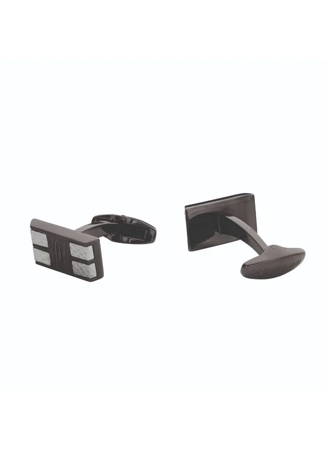 شيروتي 1881 Trapezoid Grey and Stainless Steel Cufflinks for Men