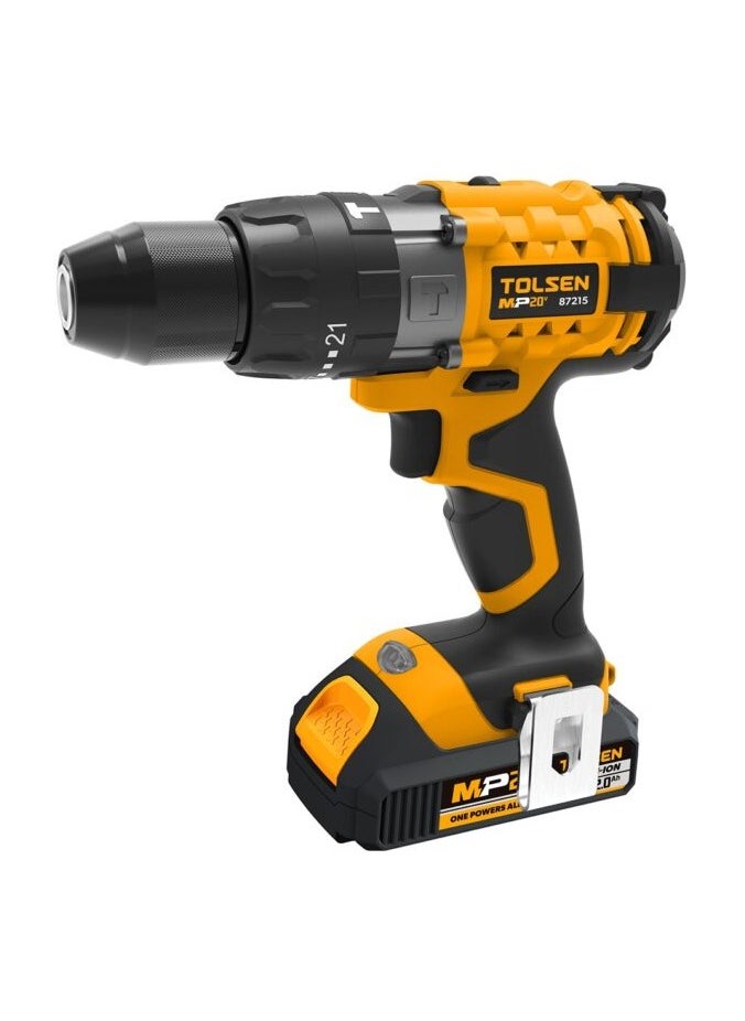 TOLSEN Tolsen 20V Cordless Impact Drill with 2 x 2.0Ah Batteries and Charger – 87215  - Image 2