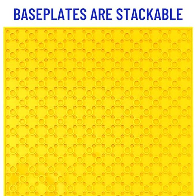 Strictly Briks Stackable Baseplates 24 Pack 10"x10", 32x32 Studs, Compatible with Lego for Building City Scenes, Foundabtion, Displays Bricks on Play Table, Rainbow - Image 3