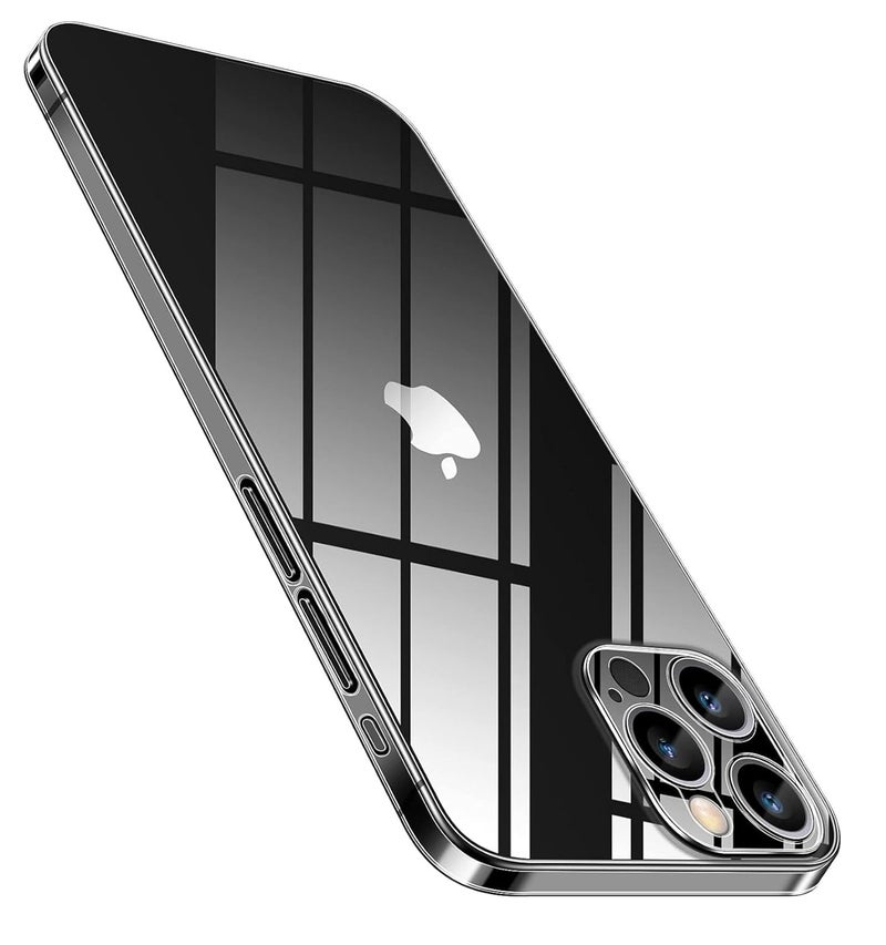 Nishtech غطاء خلفي شفاف هجين ناعم رفيع مضاد للغبار لجهاز آيفون 12 برو ماكس مع حماية الكاميرا - Image 1