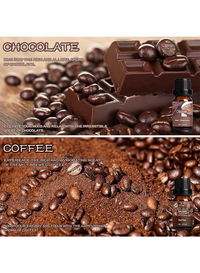 erorex Coffee Shop Fragrance Oils Set Premium Essential Oils Set For Diffuser Scented Oil For Soap And Candle Making Blueberry Pancakes Coffee Café Latte Hot Chocolate French Vanilla Black Tea - Image 4