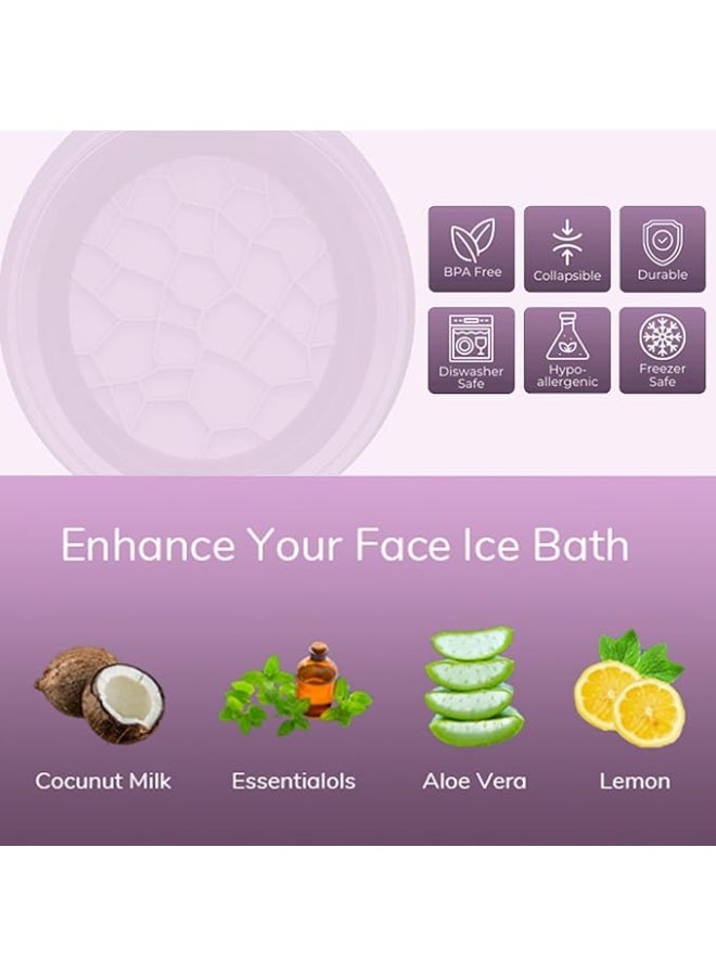 Generic Ice Face Bowl with Built-In Icetray  Quick Cooling Foldable and Hanging Design for Easy Storage and Carrying, Dipping Face Ice Bath at Home and Travel  - Image 4