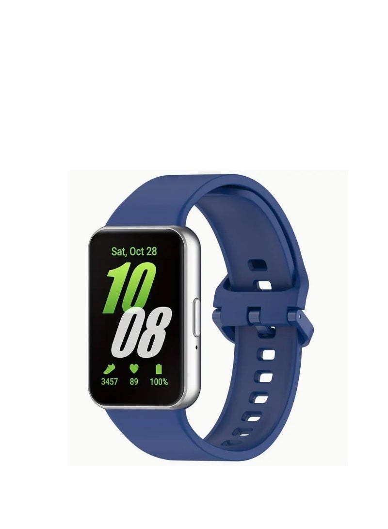 سوار ساعة رياضي بديل من السيليكون لساعة سامسونج جالاكسي فيت 3 ،  ازرق - Image 2