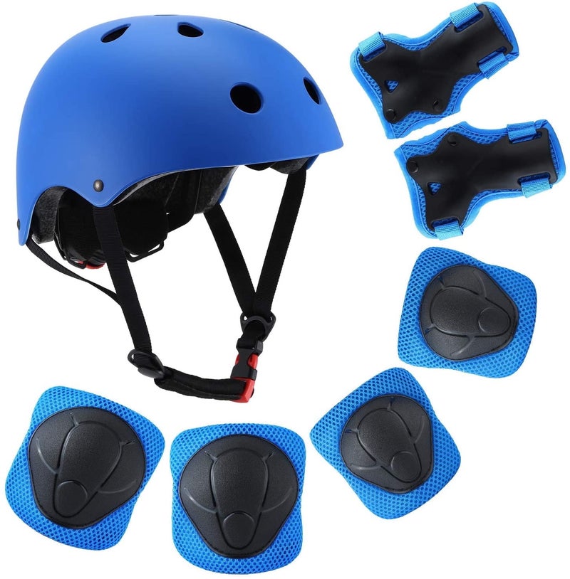 Kids Bike Helmet Set – Adjustable Bicycle Safety Gear for Boys & Girls Ages 4-11 – Impact-Resistant Helmet + Knee & Elbow Pads – Ideal for Cycling, Riding & Outdoor Activities  - Image 4