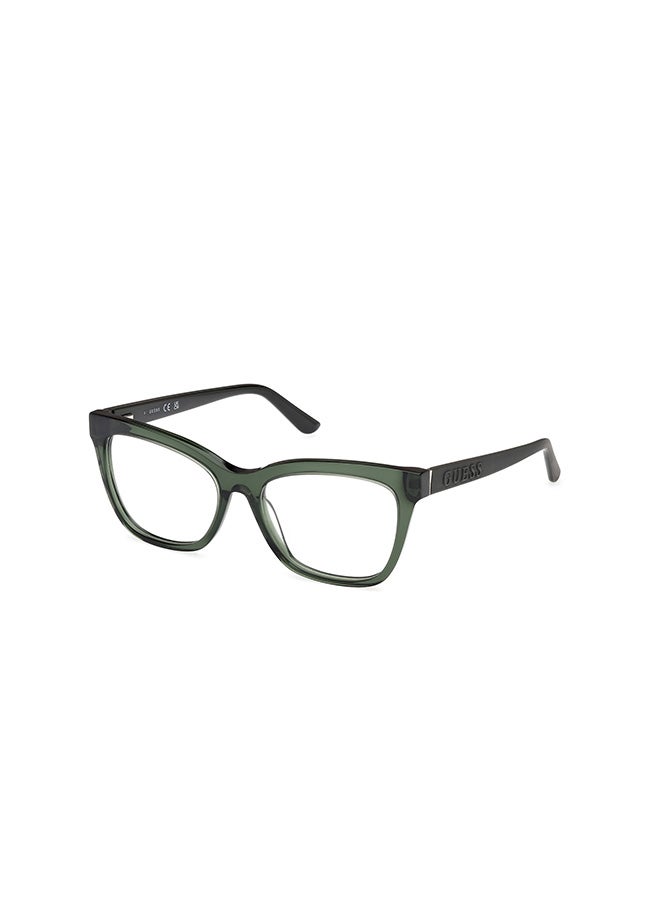 GUESS Women's's Square Eyeglass Frames Shiny Dark Green GUESS GU5017209653 53 mm - Image 1