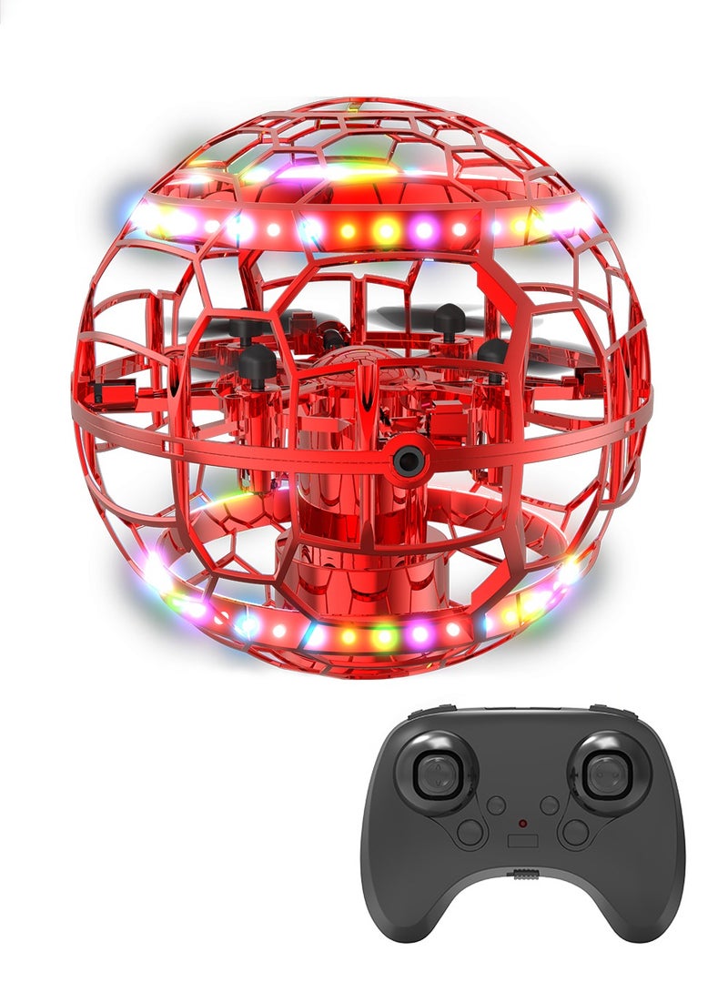 HouDeOS Flying Orb Ball Toy,Cosmic Globe Boomerang Hover Ball Galactic Fidget Spinner,  with LED LightCool Toys Gift for 6 7 8 9 10+ Year Old Boys Girls Teens Outdoor Toys Red - Image 1