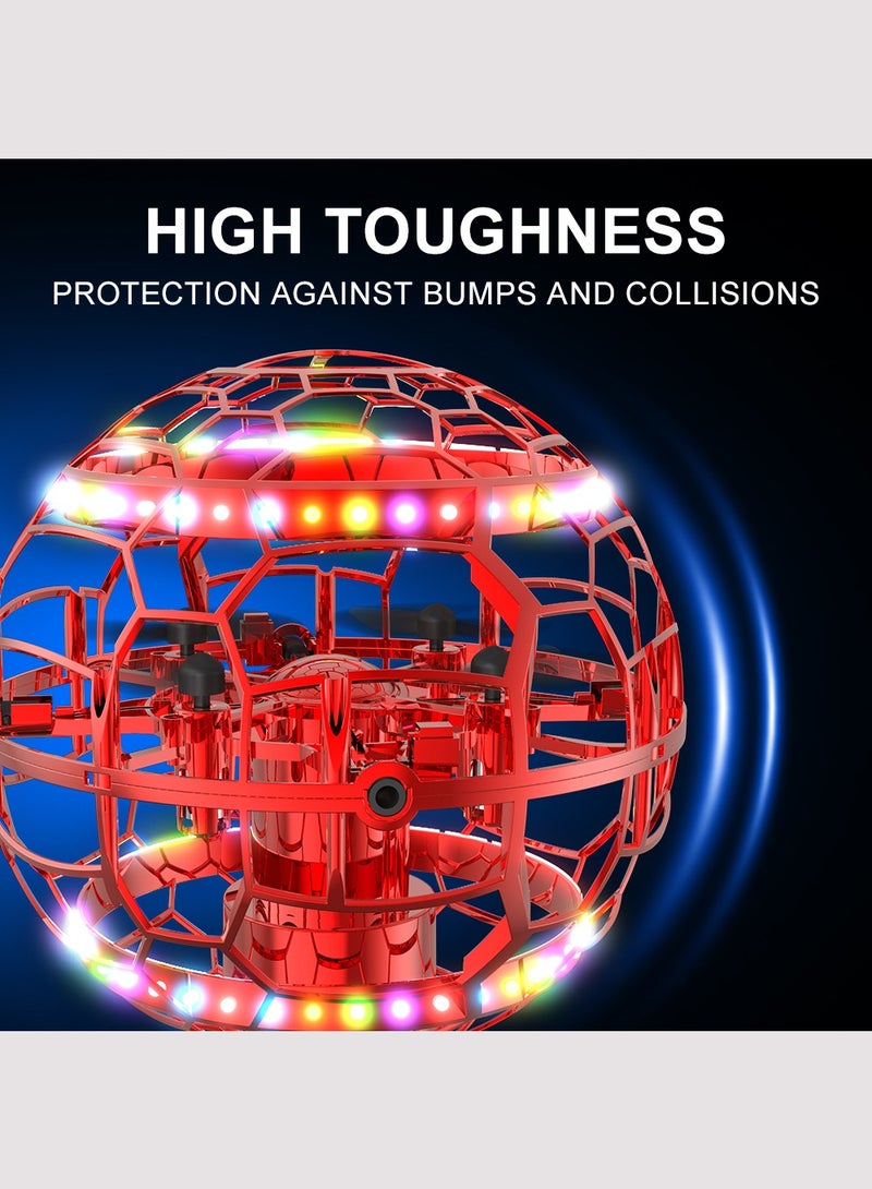 HouDeOS Flying Orb Ball Toy,Cosmic Globe Boomerang Hover Ball Galactic Fidget Spinner,  with LED LightCool Toys Gift for 6 7 8 9 10+ Year Old Boys Girls Teens Outdoor Toys Red - Image 4