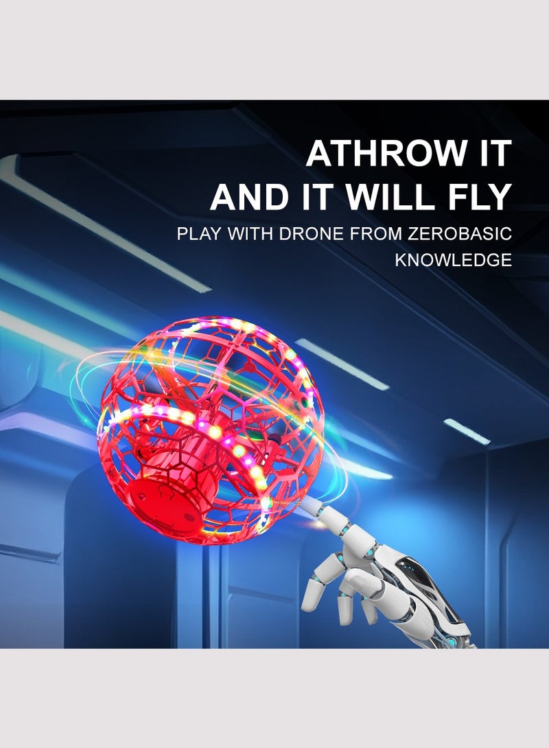 HouDeOS Flying Orb Ball Toy,Cosmic Globe Boomerang Hover Ball Galactic Fidget Spinner,  with LED LightCool Toys Gift for 6 7 8 9 10+ Year Old Boys Girls Teens Outdoor Toys Red - Image 5