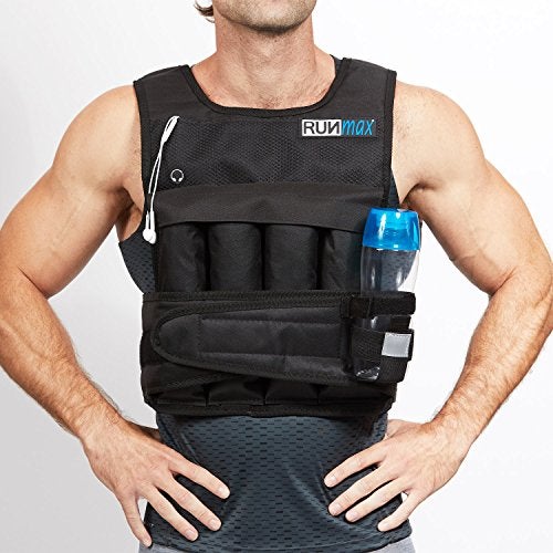 RUNmax rf20nop Run Fast 12lb-140lb Weighted Vest (without Shoulder Pads, 20lb),Black - Image 2