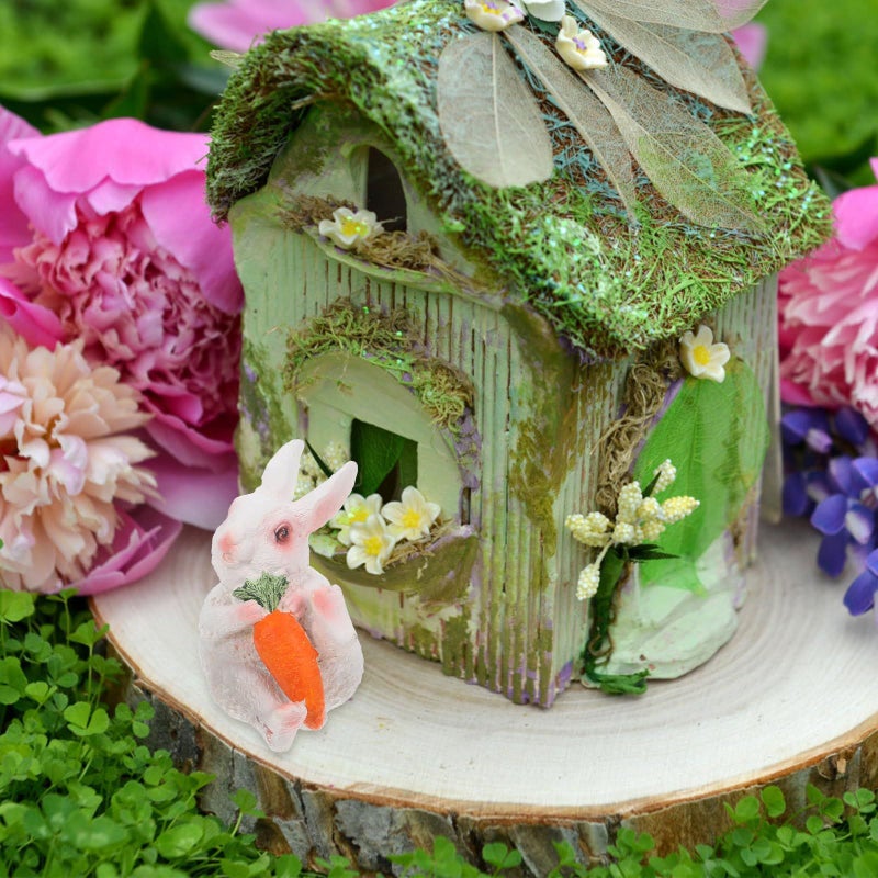 Resin Bunny Figurines Set of 3 for Garden Decor Carrot Design - Image 5