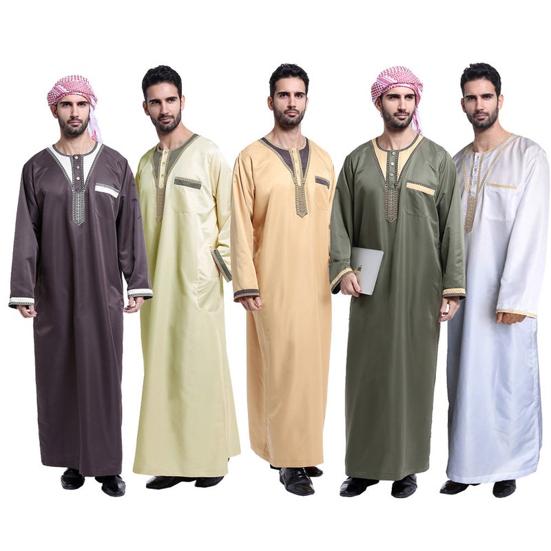 Men's Loose Fit Embroidered Ethnic Kurta Long Shirt - Image 2