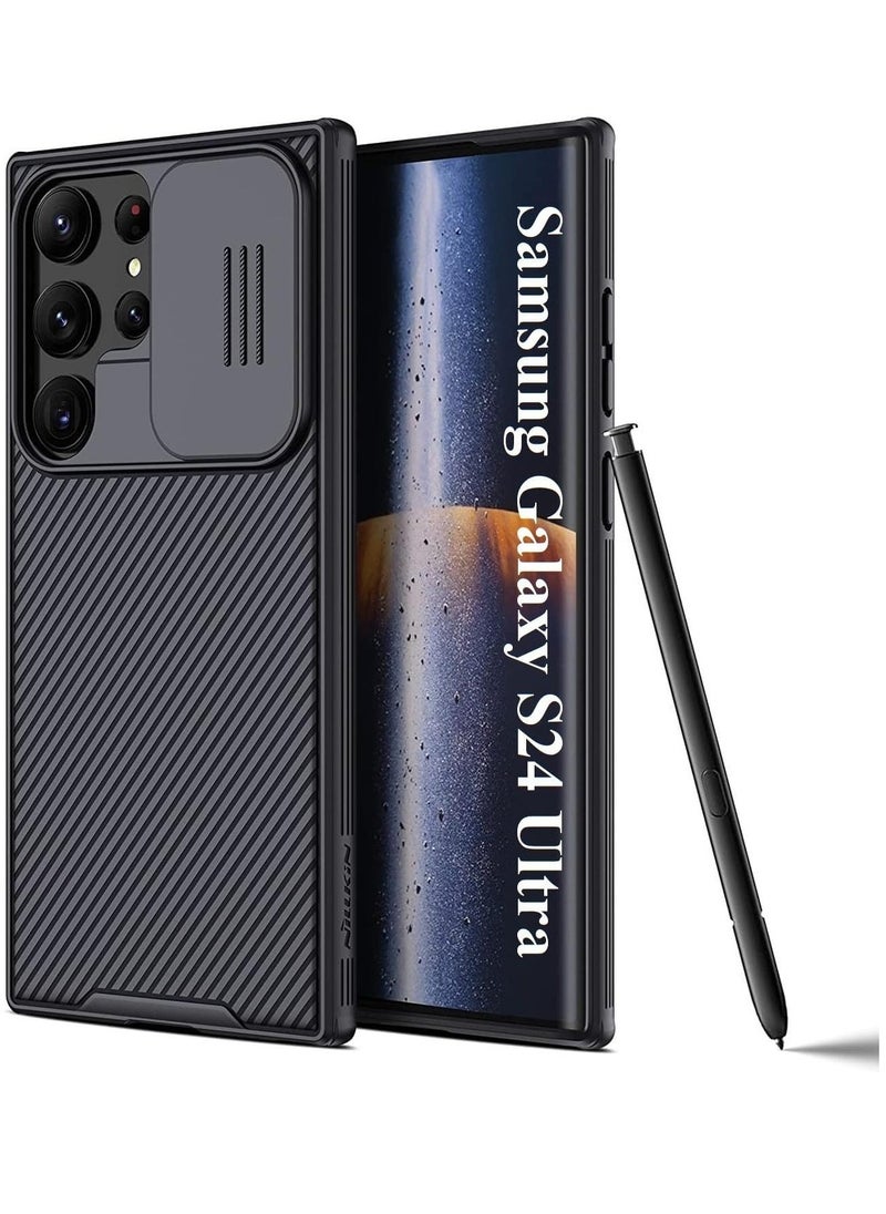 Raxoom Samsung Galaxy S24 Ultra Case Cover Nillkin Camshield Pro Case With Slide Camera Lens Protection PC Back & TPU Frame Bumper Protection for Samsung Galaxy S24 Ultra (Black, Samsung Galaxy S24 Ultra) - Image 1