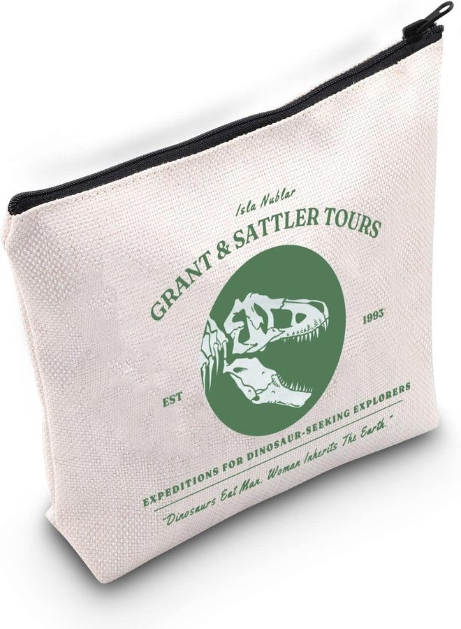 BLUPARK Grant & Sattler Tours Dinosaur Zipper Pouch Movie Lover Gift Dinosaur Movie Inspired Gift Jurassic series Merch (Grant and Sattler) - Image 1