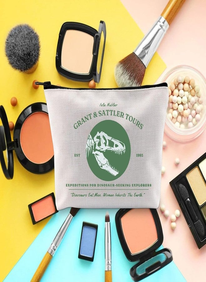 BLUPARK Grant & Sattler Tours Dinosaur Zipper Pouch Movie Lover Gift Dinosaur Movie Inspired Gift Jurassic series Merch (Grant and Sattler) - Image 3
