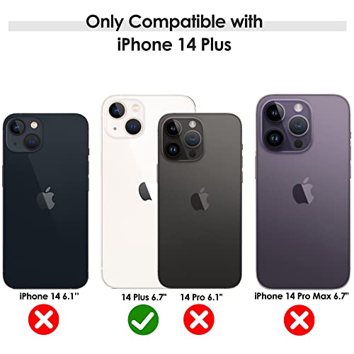 LOHASIC for iPhone 14 Plus Case Leather – Soft Classic Designer Cover with Logo Cutout, Slim Aesthetic Minimalist i Phone 14 Plus Case, Thin Elegant Cover para iPhone 14 Plus for Men Women - Brown - Image 2