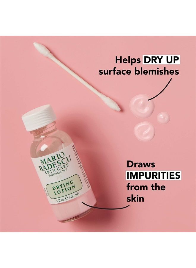 MARIO BADESCU لوسيون التجفيف لجميع أنواع البشرة | علاج بقع العيوب بحمض الساليسيليك والكبريت | يجفف العيوب السطحية | 1 أونصة سائلة - Image 5