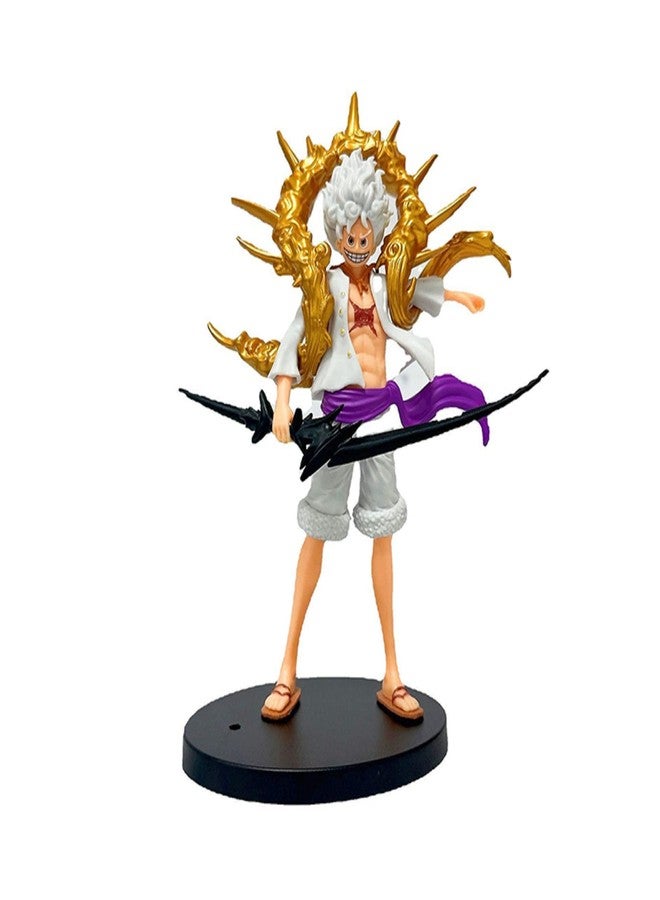 AUGEN Monkey D Luffy 10 Gear 5 Action Figure Limited Edition for Car Dashboard, Decoration, Cake, Office Desk & Study Table (21cm)(Pack of 1) - Image 1
