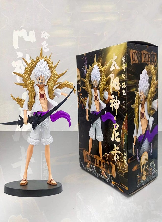 AUGEN Monkey D Luffy 10 Gear 5 Action Figure Limited Edition for Car Dashboard, Decoration, Cake, Office Desk & Study Table (21cm)(Pack of 1) - Image 3