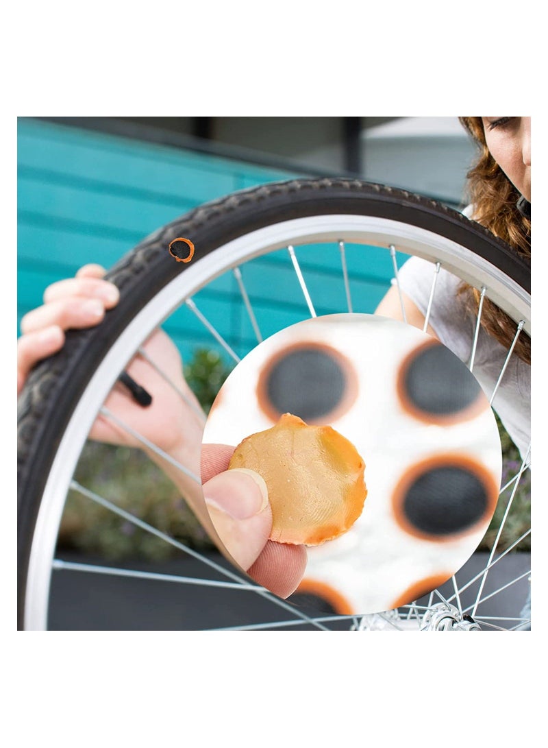 Y&D SYOSI Puncture Repair Kit, 288 Pcs Square Patch+Round Patch, Bicycle Tube Rubber Patches, Bike Inner Kit  - Image 4