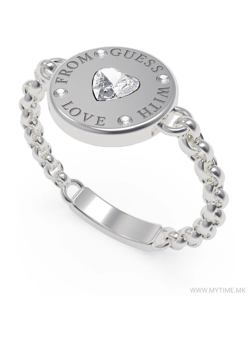جس Crystal Detail  Detail Single Circle Ring