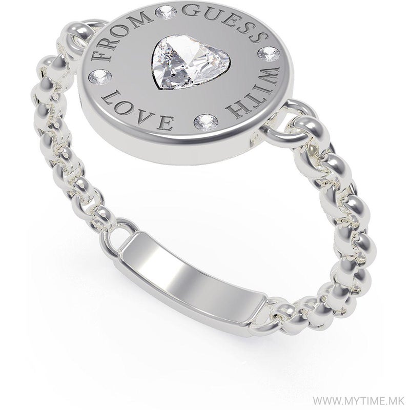 جس خاتم دائري مفرد بتفاصيل كريستالية