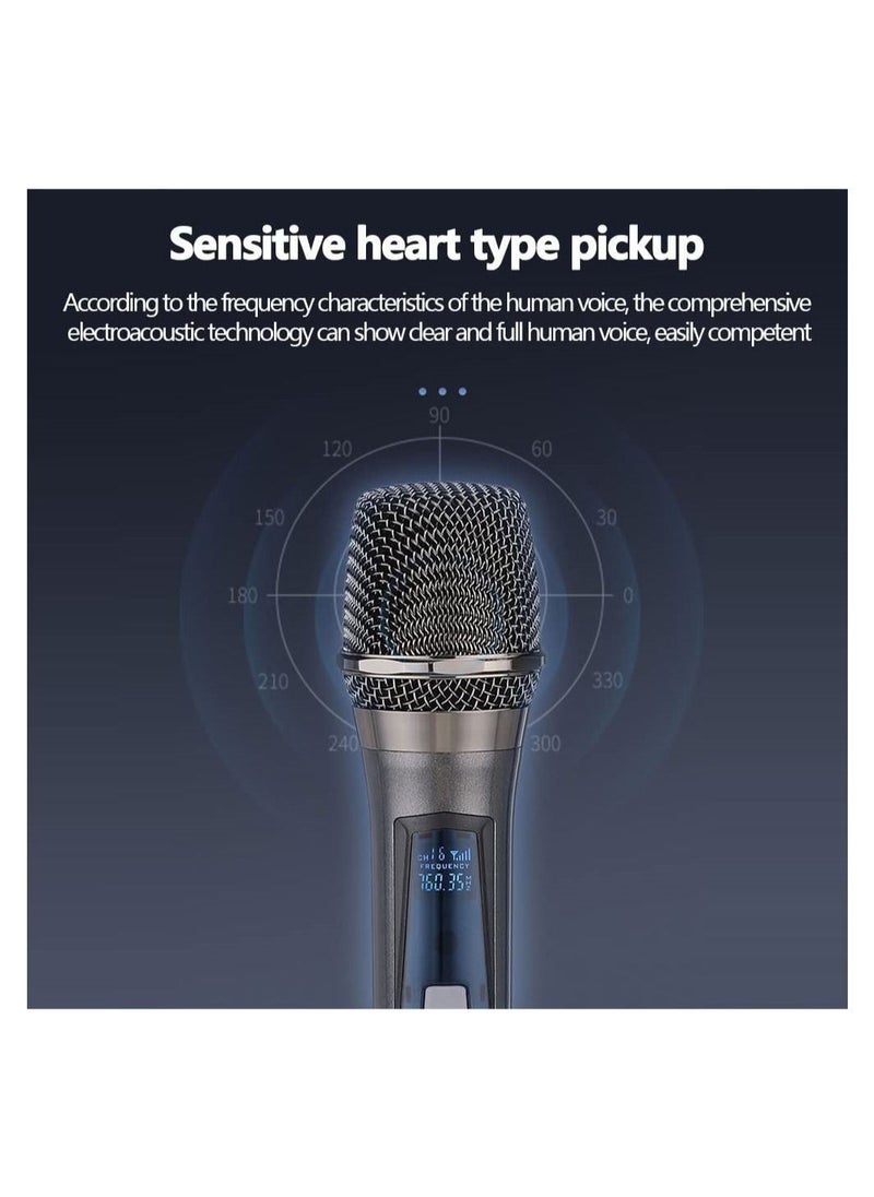 Y&D - Wireless Microphone UHF Handheld Dynamic Mic Karaoke System with Rechargeable Receiver 164 ft Range for Nights and House Parties DJ Meeting - Image 1